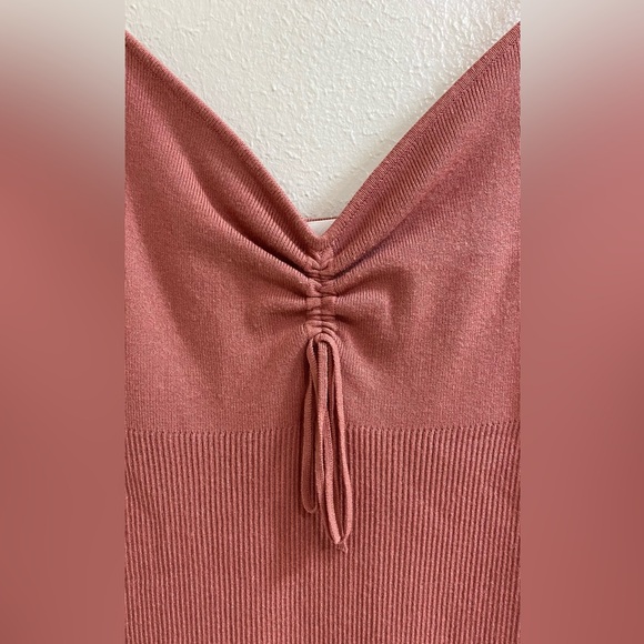 Aritzia Wilfred Dusty Pink Knit Mystery Dress Small - Picture 7 of 11